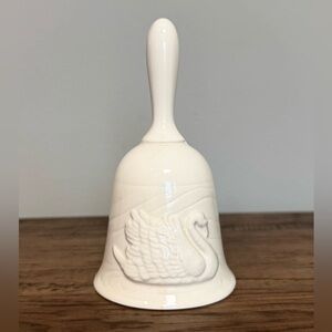 White Ceramic Swan Bell